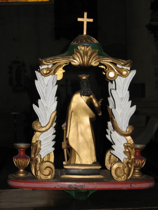 statuette de confrérie : Sainte Catherine (revers)