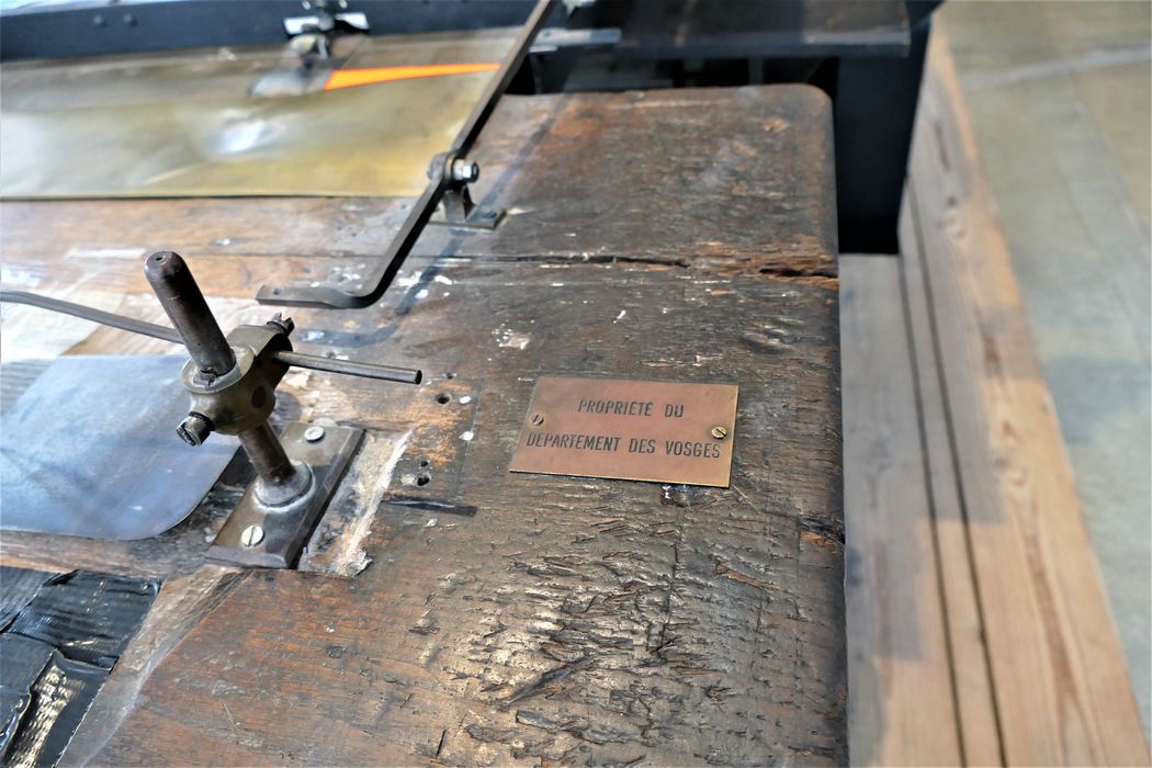 machine à imprimer par typographie (presse typographique manuelle), détail