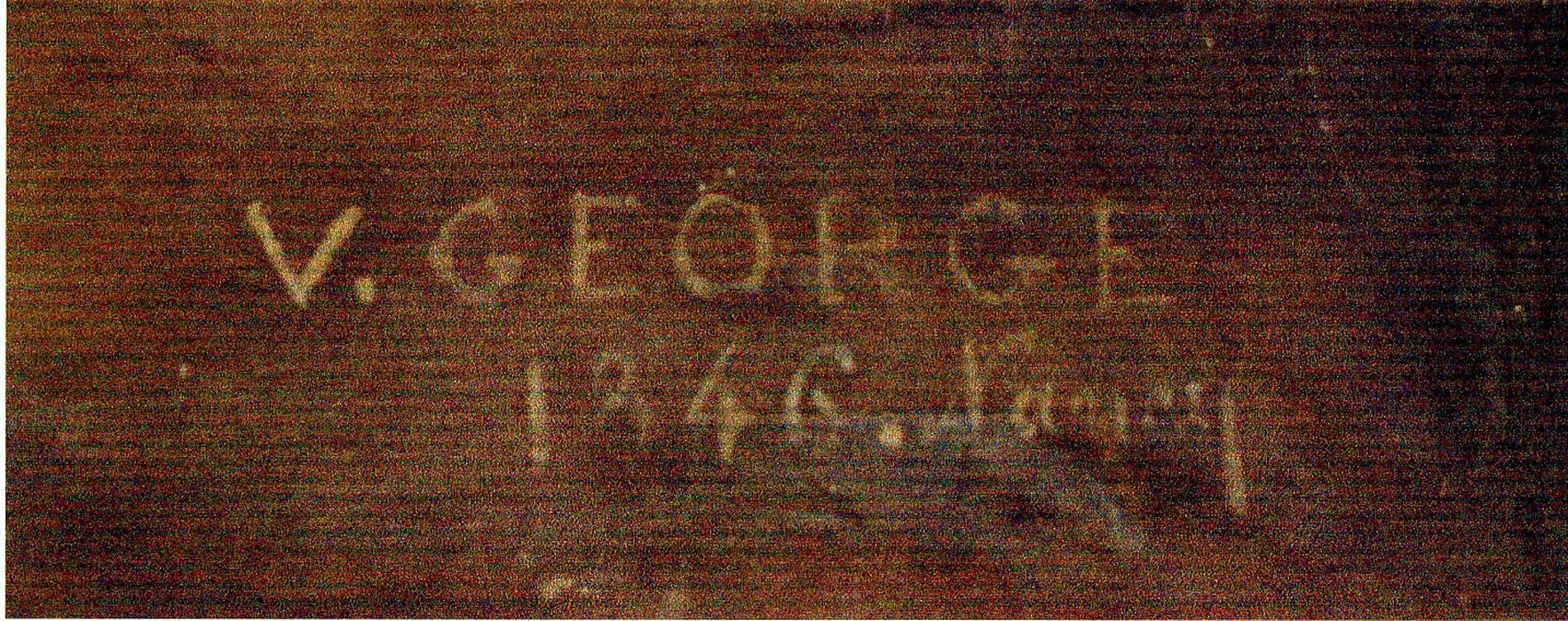 tableau : Martyre de saint Maurice, détail de la signature