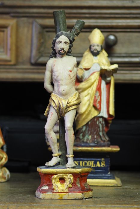 statuette-reliquaire de confrérie : Saint Sébastien