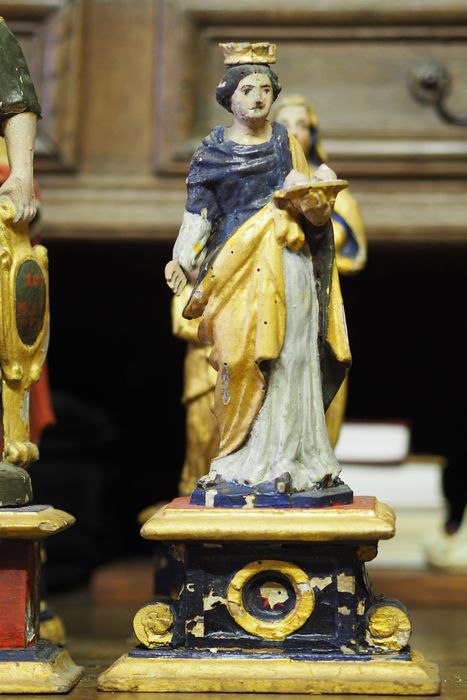 statuette-reliquaire de confrérie : Sainte Agathe