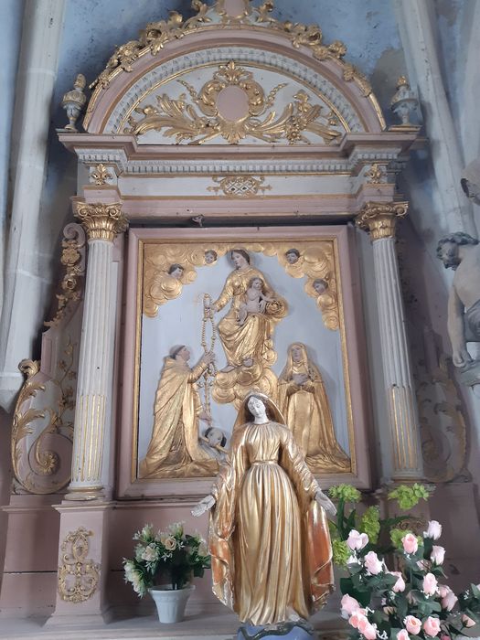 retable, haut-relief : Institution du Rosaire