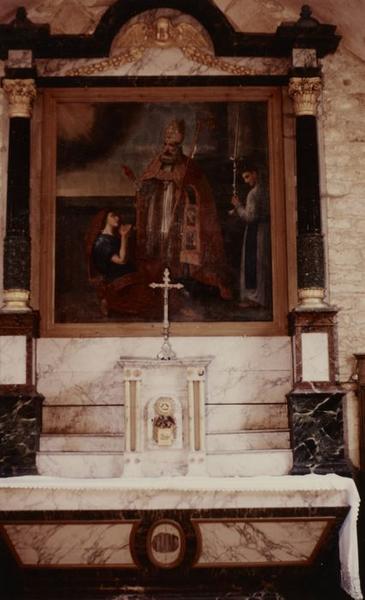 autel (maître-autel) ; retable ; tabernacle et tableau : Saint Germain (?)