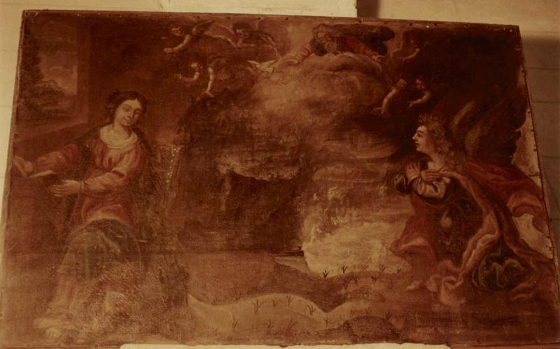 tableau : Annonciation - © Ministère de la Culture (France), Conservation des antiquités et objets d'art de l'Yonne, tous droits réservés