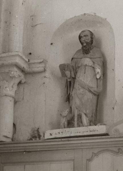 statue : Saint Antoine - © Ministère de la Culture (France), Conservation des antiquités et objets d'art de l'Yonne, tous droits réservés