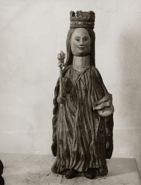 statue (statuette) : Vierge à l'Enfant - © Ministère de la Culture (France), Conservation des antiquités et objets d'art de l'Yonne, tous droits réservés