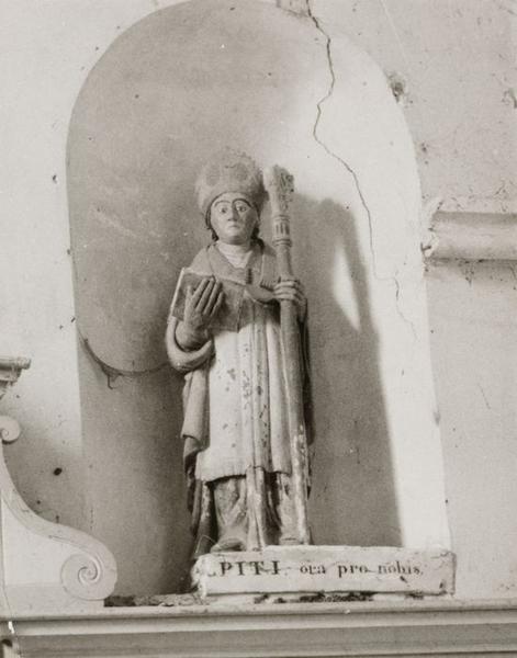 statue : Saint évêque au livre - © Ministère de la Culture (France), Conservation des antiquités et objets d'art de l'Yonne, tous droits réservés