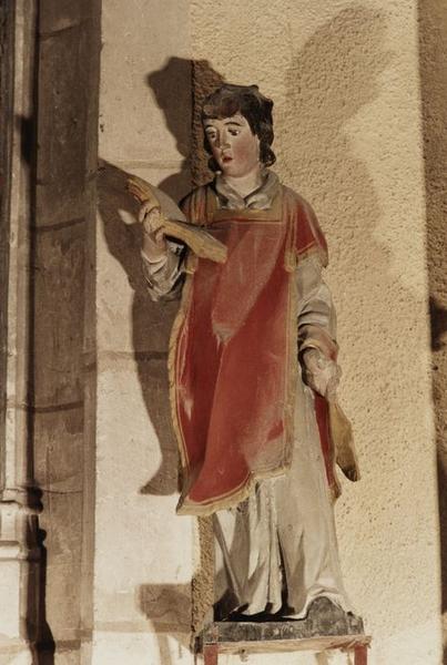 statue (statuette) : saint Diacre - © Ministère de la Culture (France), Conservation des antiquités et objets d'art de l'Yonne, tous droits réservés