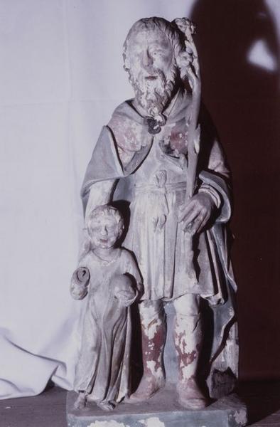 Groupe sculpté : Saint Joseph et l'enfant Jésus