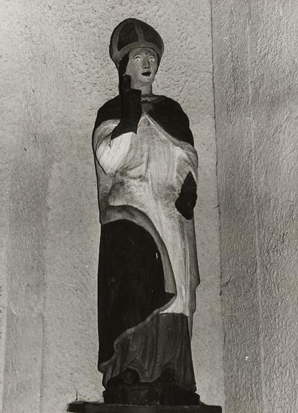 statue : Saint évêque et saint Pregts - © Ministère de la Culture (France), Conservation des antiquités et objets d'art de l'Yonne, tous droits réservés