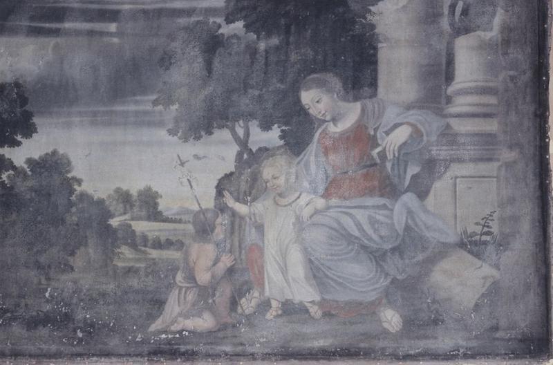 tableau : Vierge à l'enfant et saint Jean-Baptiste