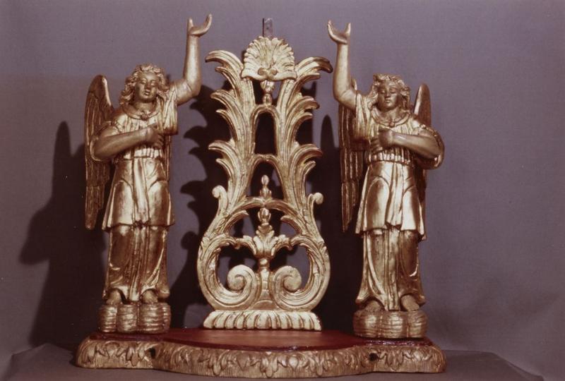 ostensoir (monstrance) : Anges et Vierge à l'enfant - © Ministère de la Culture (France), Conservation des antiquités et objets d'art de l'Yonne, tous droits réservés