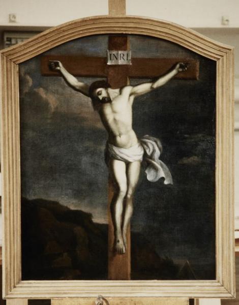 tableau : Christ en croix - © Ministère de la Culture (France), Conservation des antiquités et objets d'art de l'Yonne, tous droits réservés