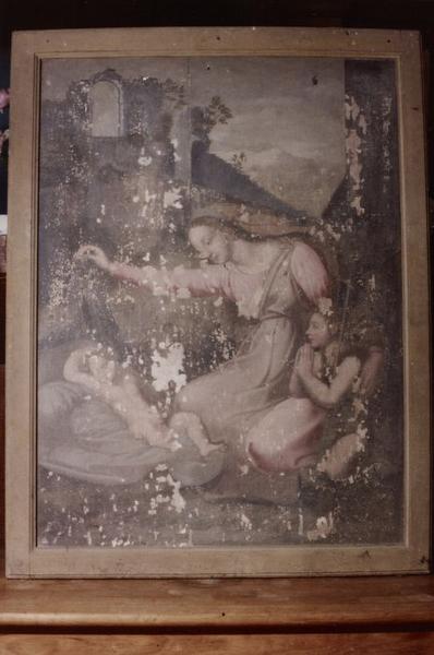 tableau : Vierge à l'Enfant et Saint Jean-Baptiste - © Ministère de la Culture (France), Conservation des antiquités et objets d'art de l'Yonne, tous droits réservés