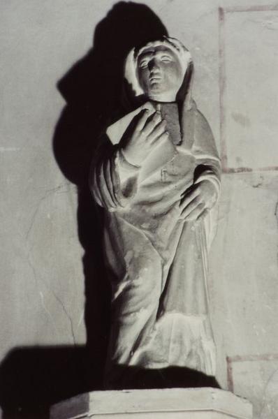 statue : Saint moine - © Ministère de la Culture (France), Conservation des antiquités et objets d'art de l'Yonne, tous droits réservés