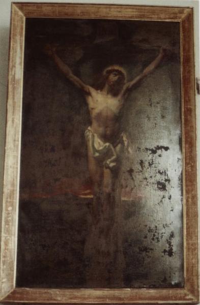 tableau : Christ en croix - © Ministère de la Culture (France), Conservation des antiquités et objets d'art de l'Yonne, tous droits réservés