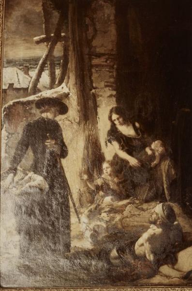 tableau : La Misère ou le Pauvre - © Ministère de la Culture (France), Conservation des antiquités et objets d'art de l'Yonne, tous droits réservés