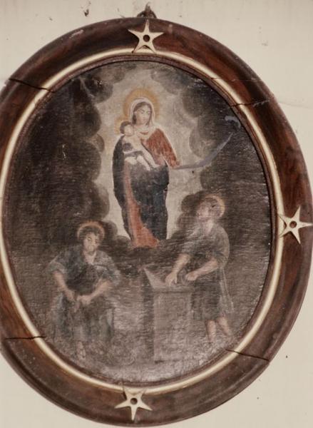 tableau : Vierge à l'enfant apparaissant à saint Crépin et saint Crépinien - © Ministère de la Culture (France), Conservation des antiquités et objets d'art de l'Yonne, tous droits réservés