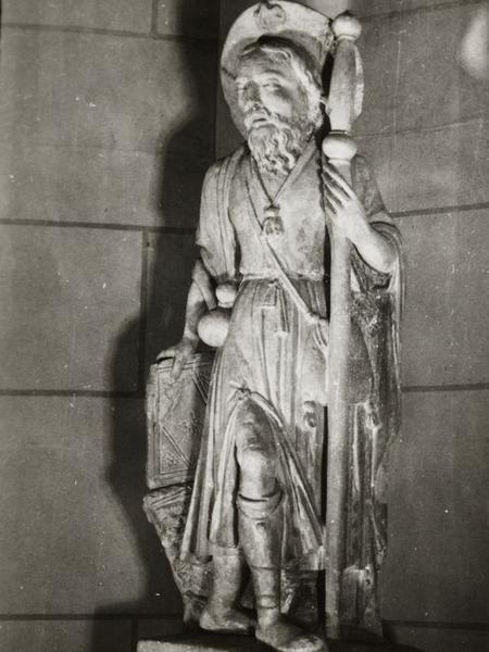 statue : Saint Jacques le Majeur - © Ministère de la Culture (France), Conservation des antiquités et objets d'art de l'Yonne, tous droits réservés