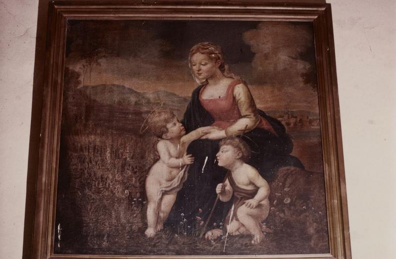 tableau : Vierge à l'enfant et saint Jean-Baptiste