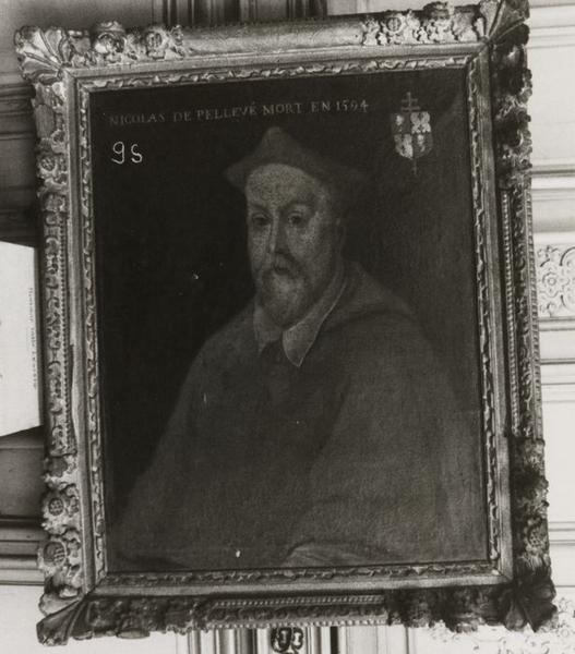 tableau : Portrait de Nicolas de Pellevé, archevêque de Sens (1562-1594) - © Ministère de la Culture (France), Conservation des antiquités et objets d'art de l'Yonne, tous droits réservés