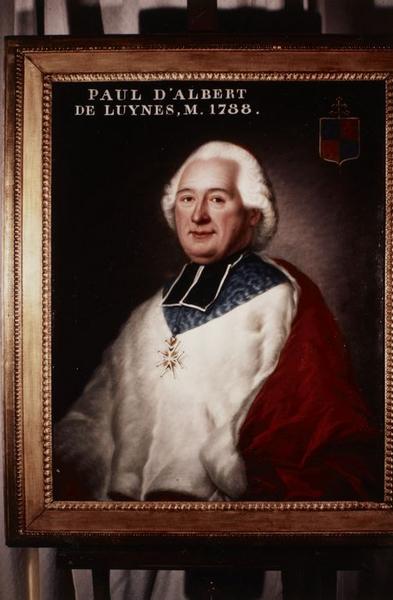 tableau : Portrait de Paul d'Albert de Luynes, cardinal-archevêque de Sens (1753-1788) - © Ministère de la Culture (France), Conservation des antiquités et objets d'art de l'Yonne, tous droits réservés