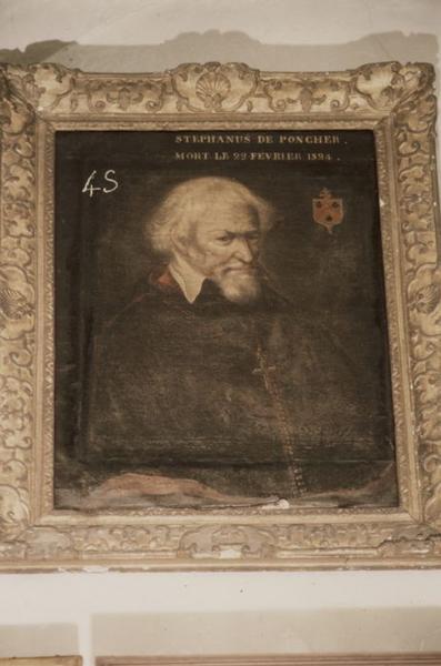 tableau : Portrait d'Étienne de Poncher, archevêque de Sens (1519-1524) - © Ministère de la Culture (France), Conservation des antiquités et objets d'art de l'Yonne, tous droits réservés