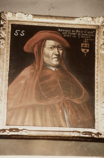 tableau : Portrait du cardinal Antoine du Prat, archevêque de Sens (1525-1535) - © Ministère de la Culture (France), Conservation des antiquités et objets d'art de l'Yonne, tous droits réservés