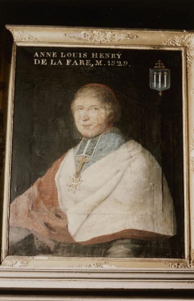 tableau : Portrait du cardinal de la Fare, archevêque de Sens (1817-1829) - © Ministère de la Culture (France), Conservation des antiquités et objets d'art de l'Yonne, tous droits réservés