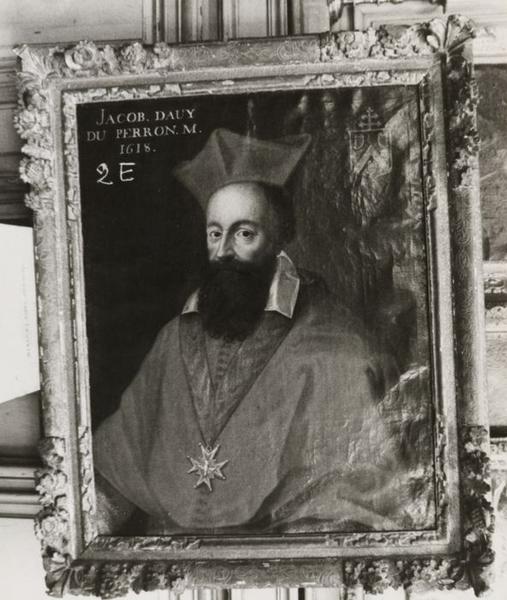 tableau : Portrait du cardinal Jacques du Peron, archevêque de Sens (1606-1618) - © Ministère de la Culture (France), Conservation des antiquités et objets d'art de l'Yonne, tous droits réservés