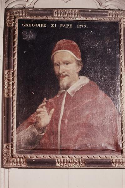 tableau : Portrait du pape Grégoire XI, Pierre Roger de Beaufort, archidiacre de Sens - © Ministère de la Culture (France), Conservation des antiquités et objets d'art de l'Yonne, tous droits réservés