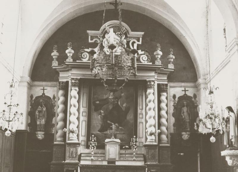 autel (maître-autel) ; retable ; statue : Christ en croix ; tableau : Assomption - © Ministère de la Culture (France), Conservation des antiquités et objets d'art de l'Yonne, tous droits réservés