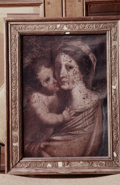 tableau : Vierge à l'enfant en buste