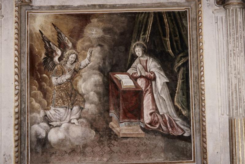 tableau : Annonciation - © Ministère de la Culture (France), Conservation des antiquités et objets d'art de l'Yonne, tous droits réservés