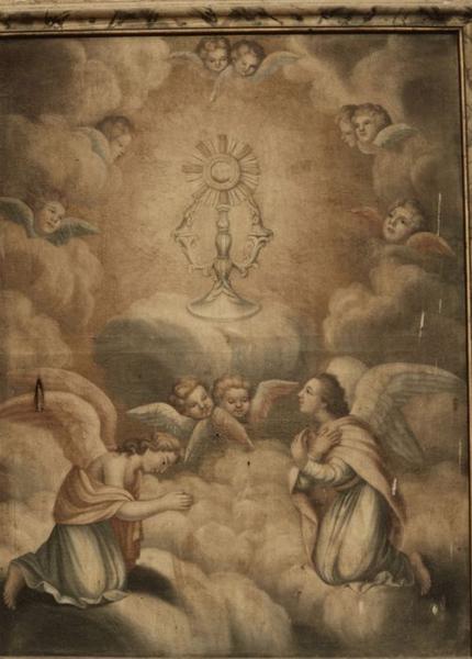 tableau : Adoration du Saint-Sacrement par les anges