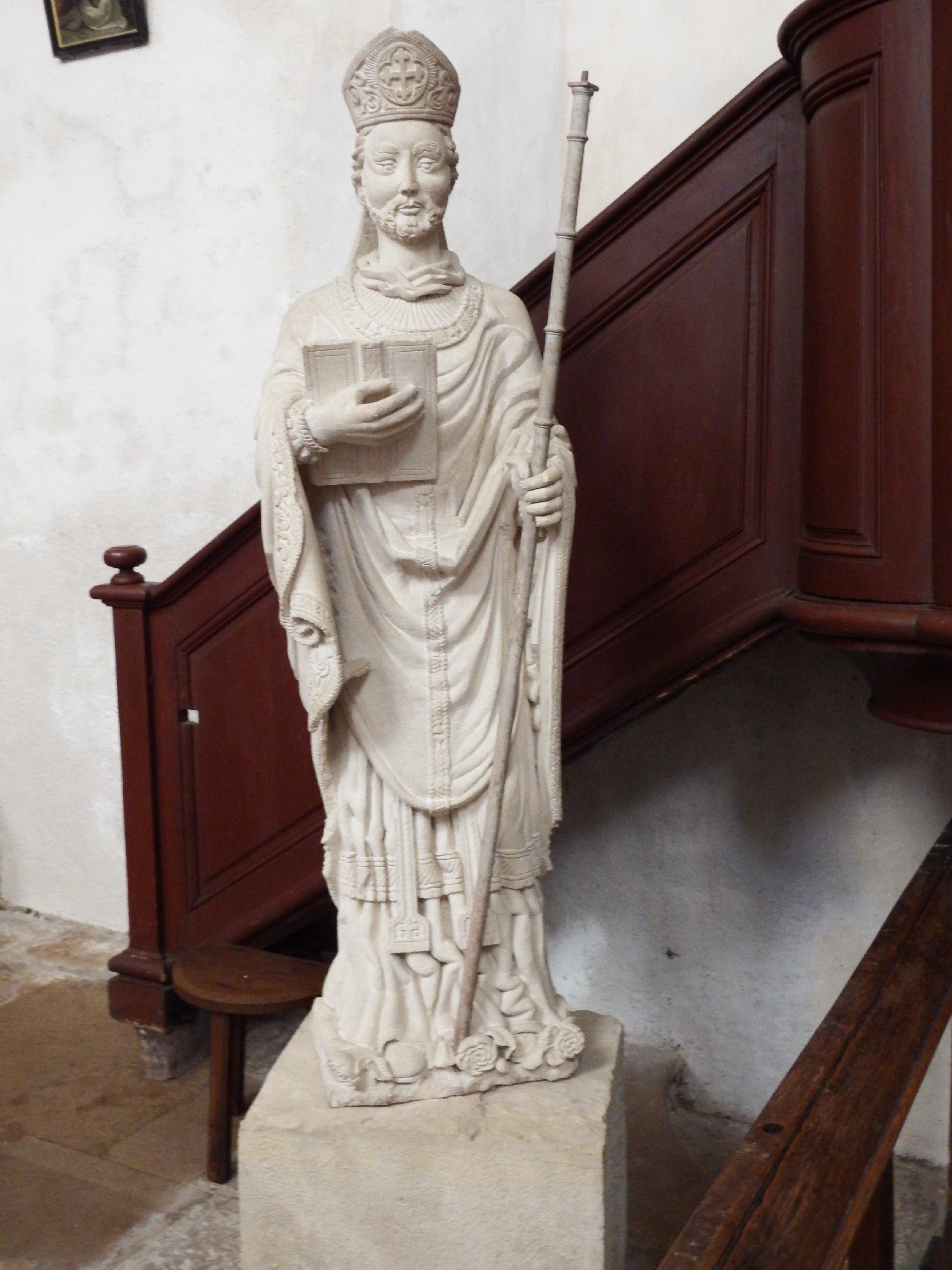 statue : saint Germain aux roses - © Ministère de la Culture (France), Conservation des antiquités et des objets d'art de l'Yonne – Tous droits réservés