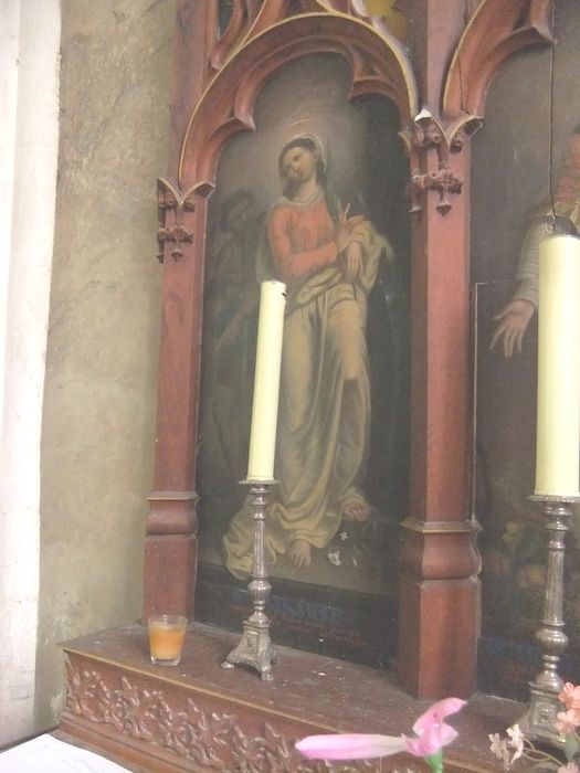autel, retable (autel latéral), détail - © Ministère de la Culture (France), Conservation des antiquités et des objets d’art de l'Yonne, tous droits réservés
