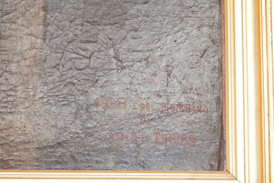 tableau : Visitation, détail de la signature