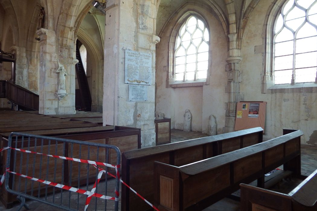 Eglise Saint-Loup : Bas-côté sud, vue partielle