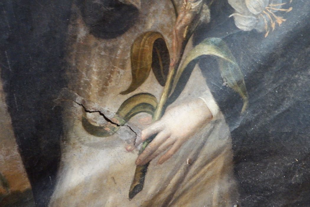 tableau : L'Institution du Rosaire, détail