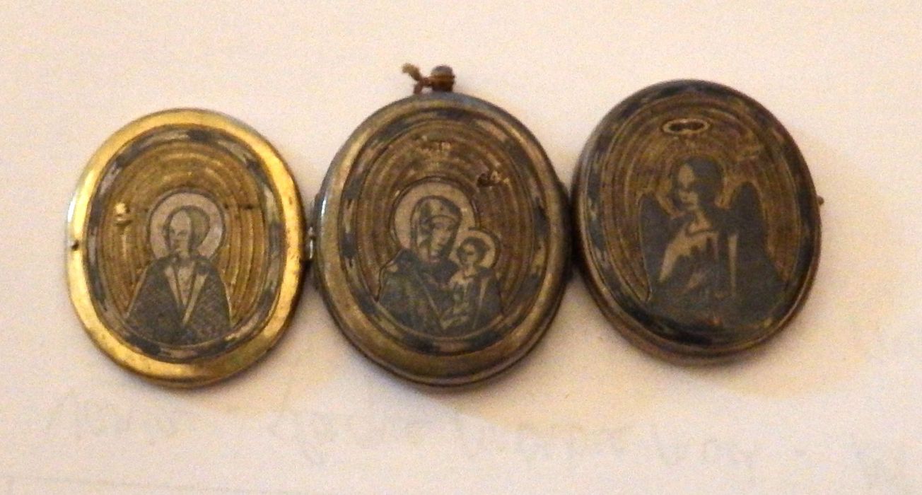 Médaille de dévotion : Vierge à l'Enfant, Sainte, Ange