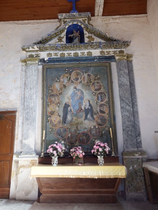 tableau : La Vierge du Rosaire - © Ministère de la Culture (France), Conservation des antiquités et des objets d’art de l’Yonne – Tous droits réservés