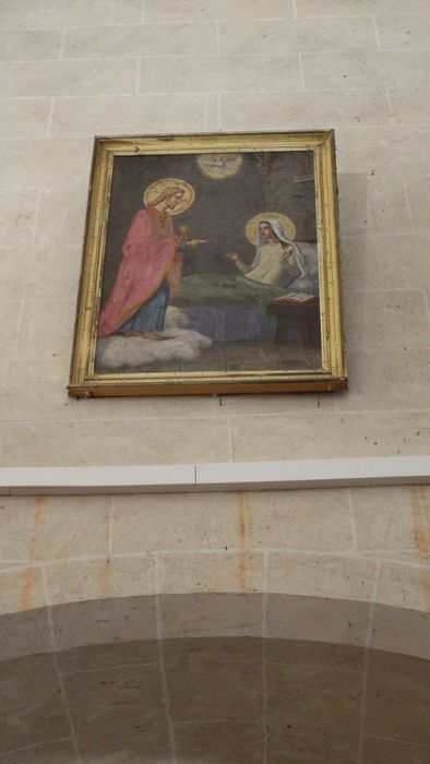 Deux tableaux et leurs cadres : Sainte Alpais et le Christ, Sainte Alpais et la Vierge