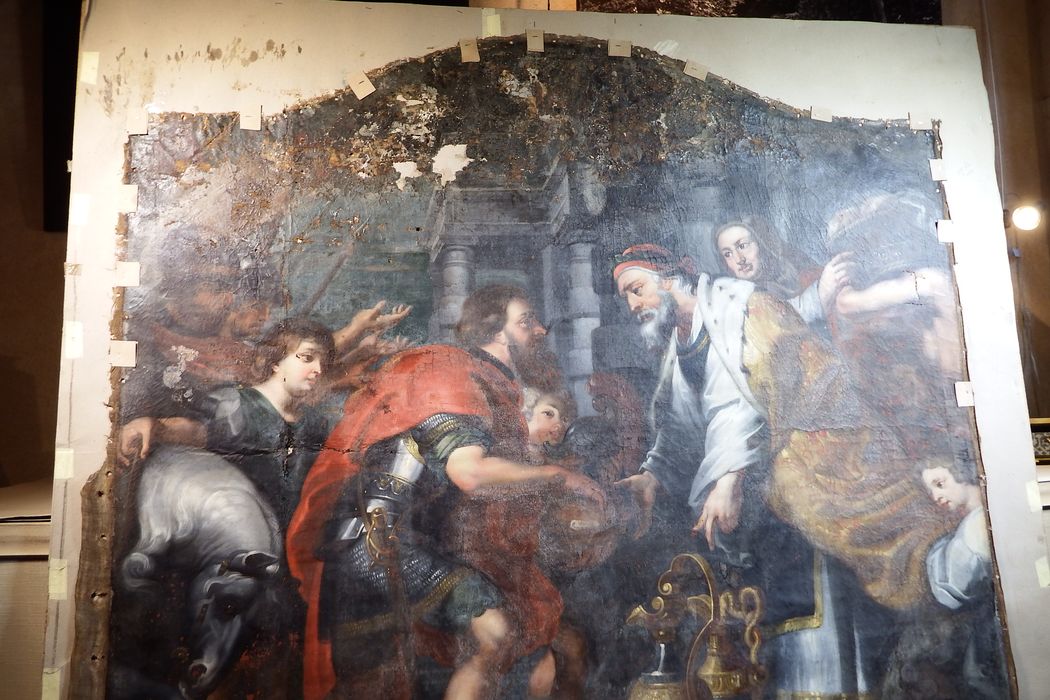 tableau : Rencontre d'Abraham et Melchisedech (La), vue partielle