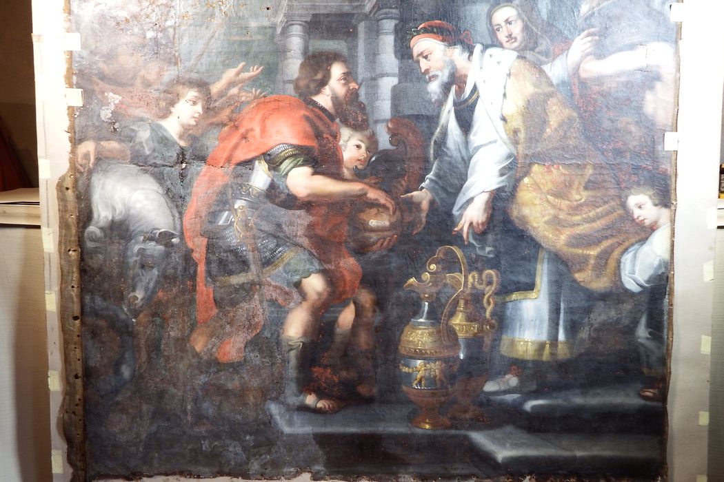 tableau : Rencontre d'Abraham et Melchisedech (La), vue partielle