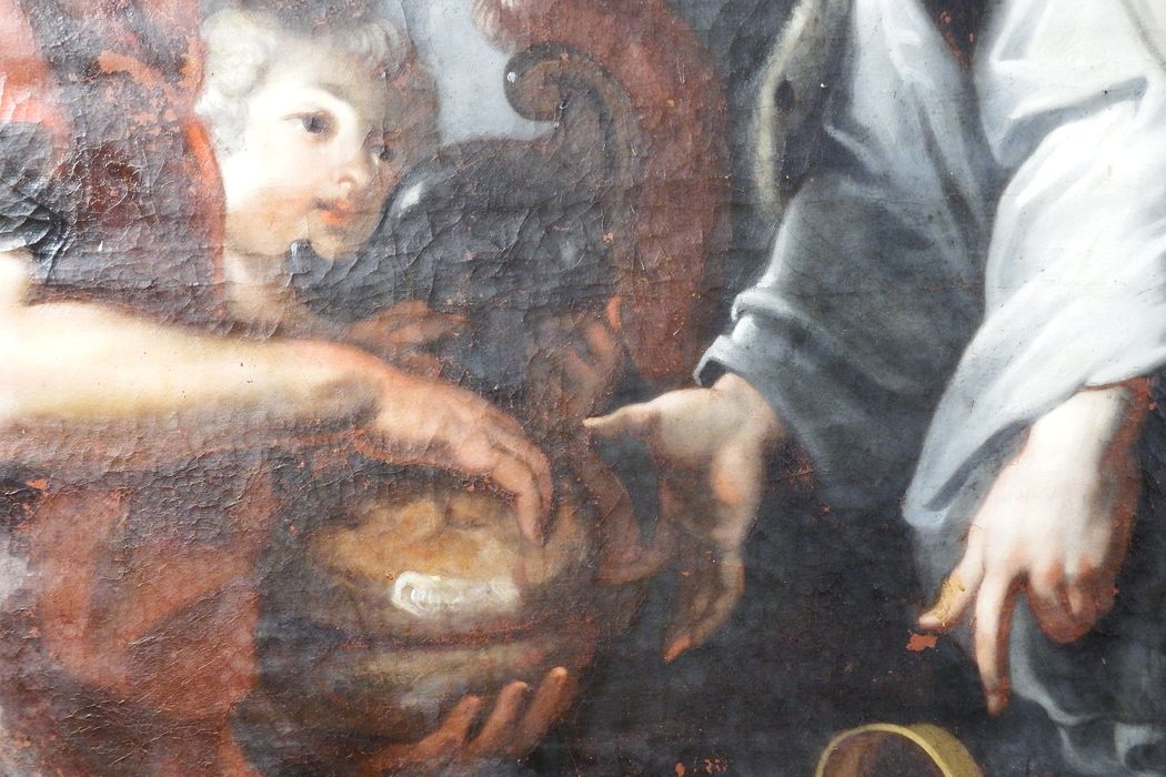 tableau : Rencontre d'Abraham et Melchisedech (La), détail