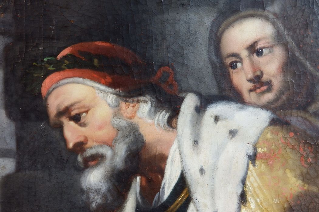 tableau : Rencontre d'Abraham et Melchisedech (La), détail