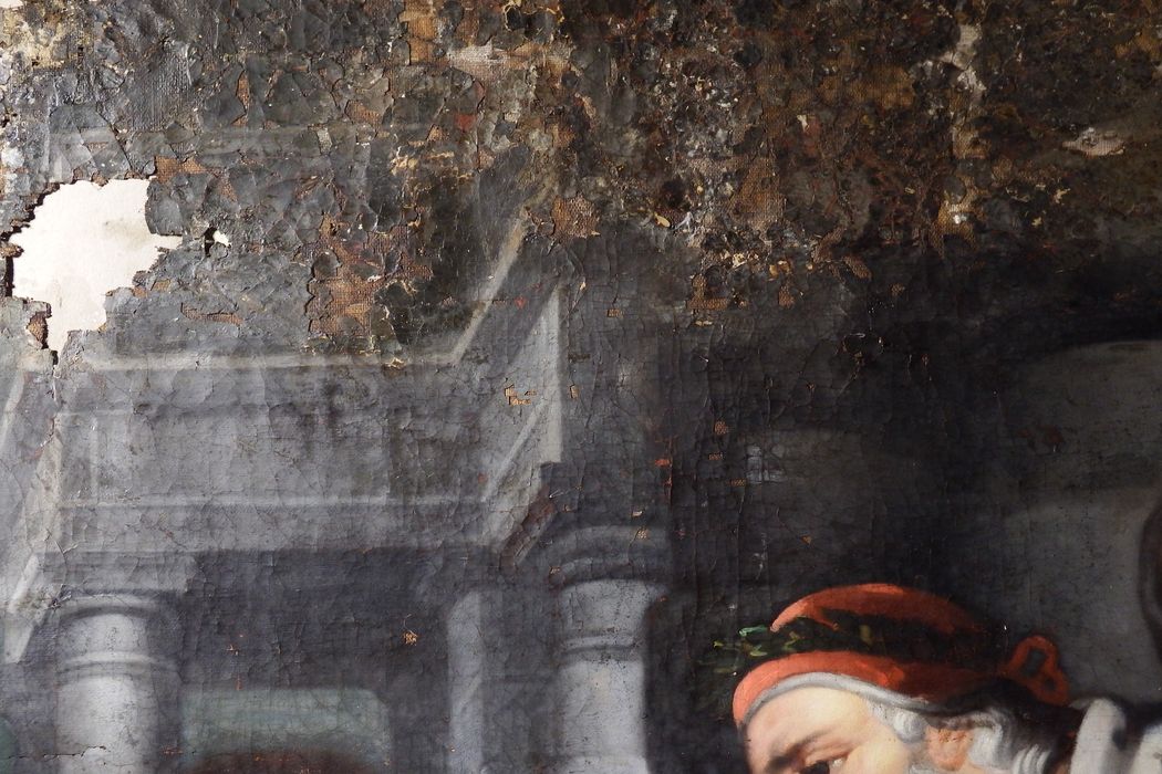 tableau : Rencontre d'Abraham et Melchisedech (La), détail