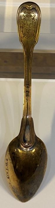 cuiller aux armoiries du maréchal Davout - © Ministère de la Culture (France), Conservation des antiquités et des objets d’art de l'Yonne – Tous droits réservés