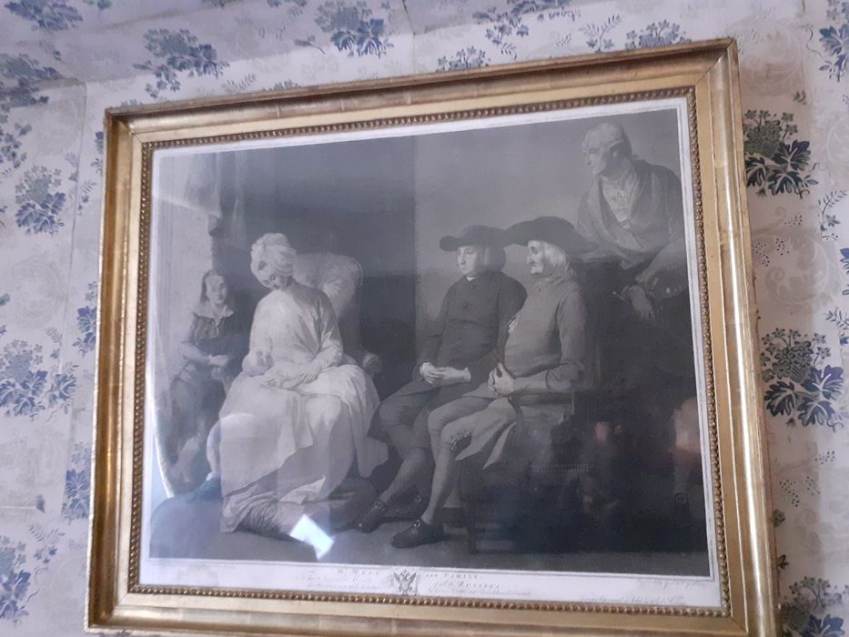 estampe : Autoportrait du peintre Benjamin West et sa famille